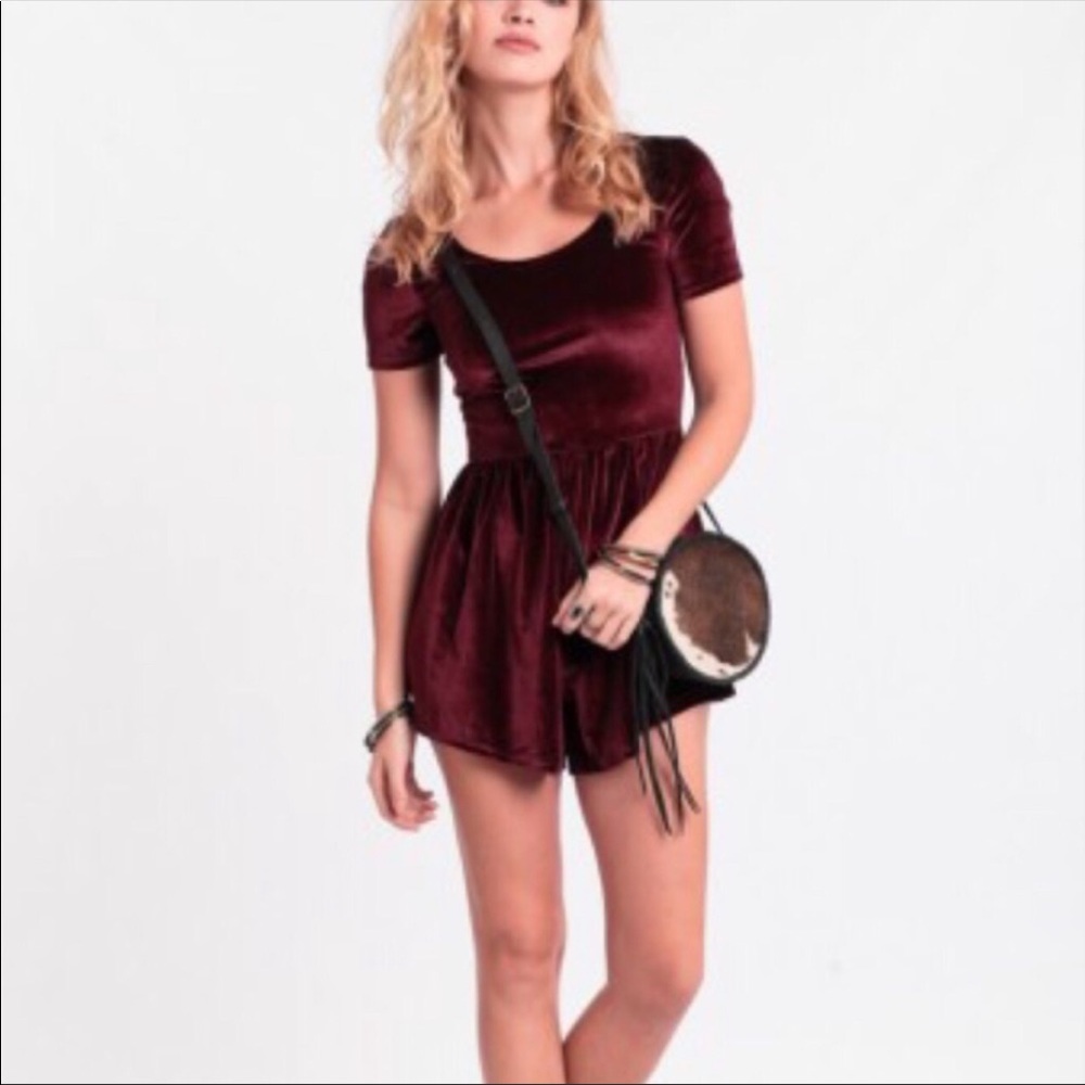 MINKPINK lil promises velvet romper